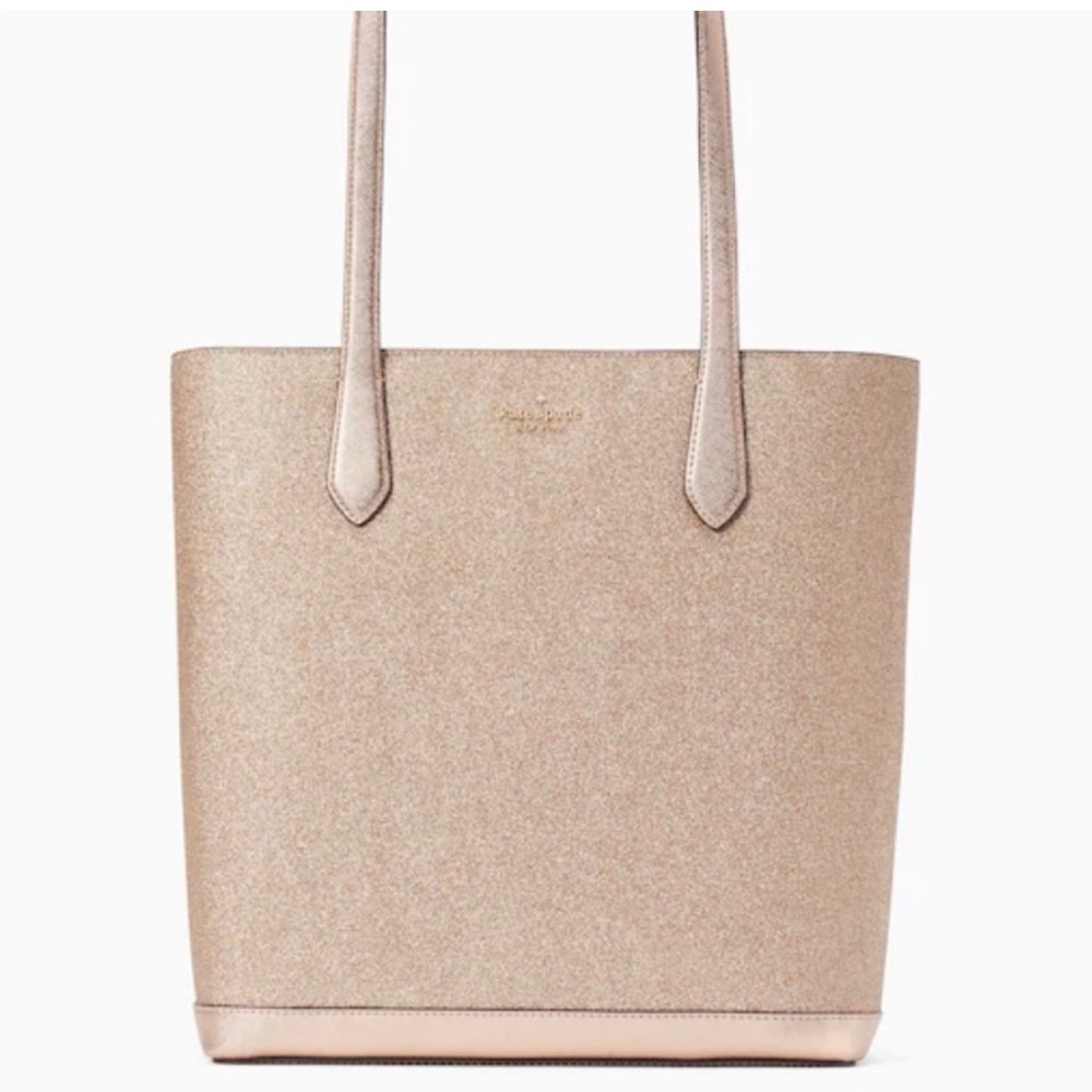 Kat Spade Rose Gold/Pink Glitter Purse/Tote